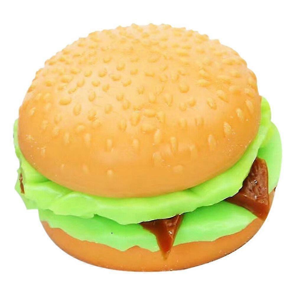 2pcs Hamburger Shape Squeezing Toy Relief Squeezing Toy Stretchy Burger Squeeze Toy