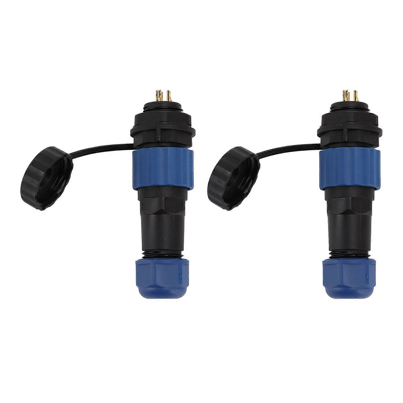 2 قطعة SD16 IP68 موصل طيران مقاوم للماء SD16 أنثى قابس ذكر مقبس G3 / 8 خيط SD16 3Pin الجوز الخلفي