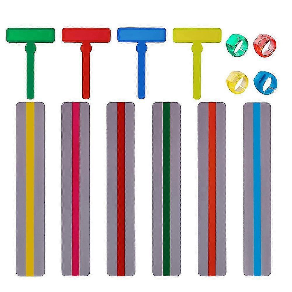 14Pcs Guided Reading Strips Set Finger Trackers Highlight Reading Strips Rulers for Dyslexic Studen