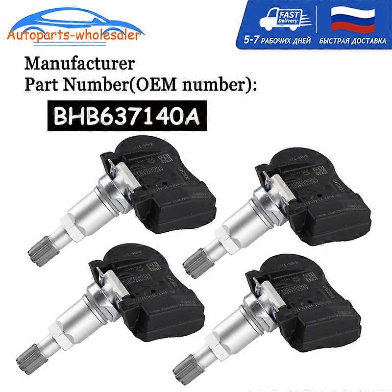 4 PCS Car Auto Parts For Mazda 2 3 5 6 CX-5 CX5 CX-6 CX6 CX-9 CX9 MX-5 Artz TPMS Tire Pressure Sensor Monitor BHB637140A 433MHZ