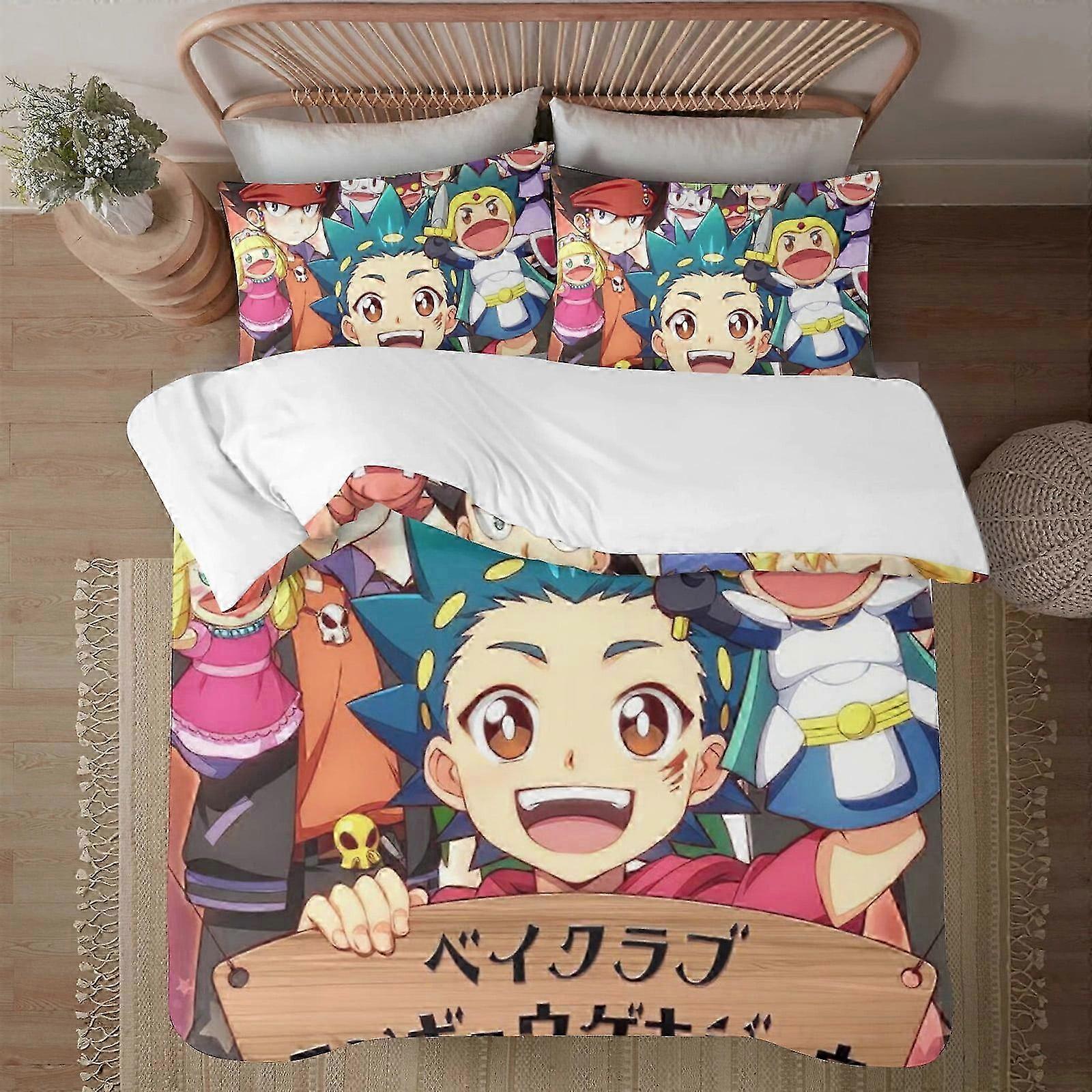 Bedding set BM Beyblade Burst Soft D Printed Duvet Cover Bedding Set with Comforter Cover Piece Set Includes Pillowcases and Cover Machine W