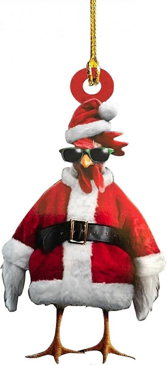 Mignon Mini écharpe poulet arbre de Noël ornements