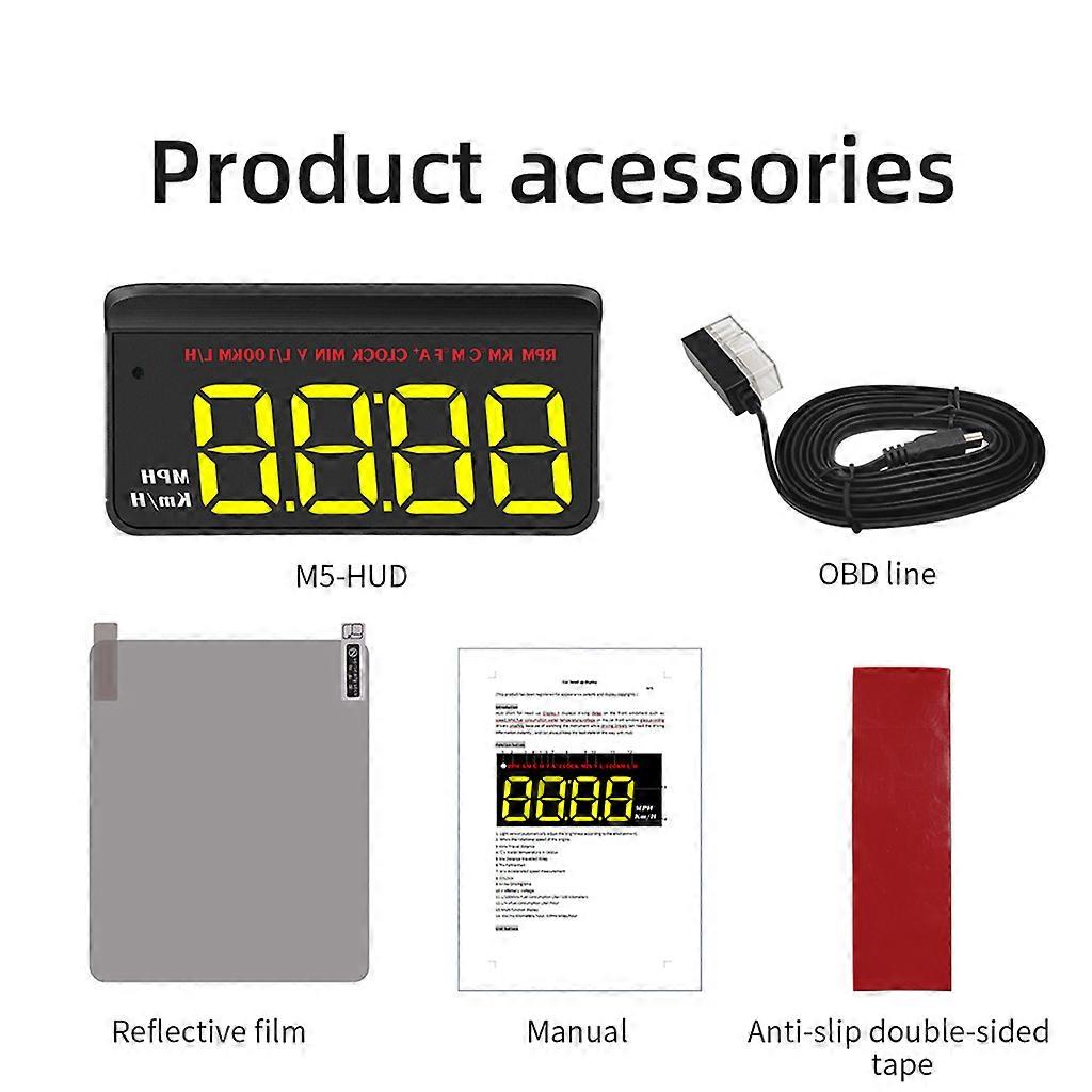 Universale HUD Head-up Display M5 per Smart Digital Alarm Meter Gauge Voltage Spe