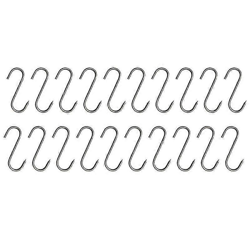 20pcs γάντζοι ανοξείδωτου με την αιχμηρή άκρη για το κατάστημα κρεοπωλών για την καυτή και κρύα αποστολή πτώσης γάντζου καπνίσματος κουζινών