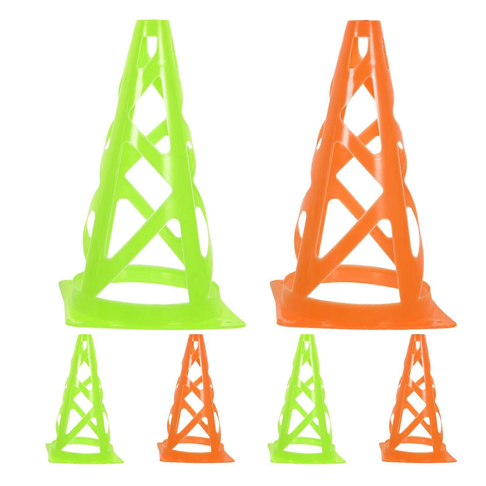 6 قطع كرة القدم المخاريط التدريب المخاريط البلاستيكية المخاريط تدريب كرة القدم المخاريط البلاستيكية المخاريط للتدريب الرياضي