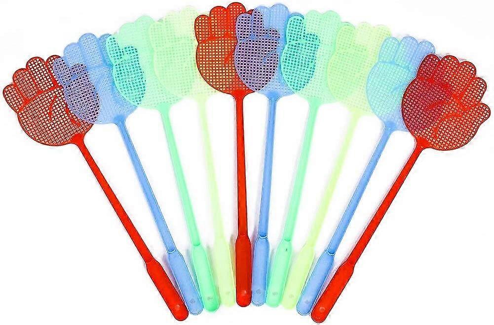 Fly Swatter 10-Pack Fly Swatter Multicolor Manual Plastic Fly Swatter Set