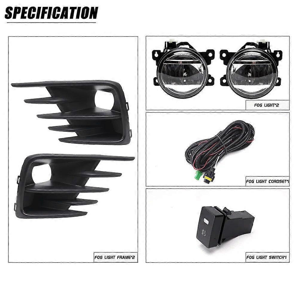 Front Bumper Fog Lamp Upgrade Kit FOR Honda City 2019 2020 Version Additional Foglight LED Set Switch + Wiring