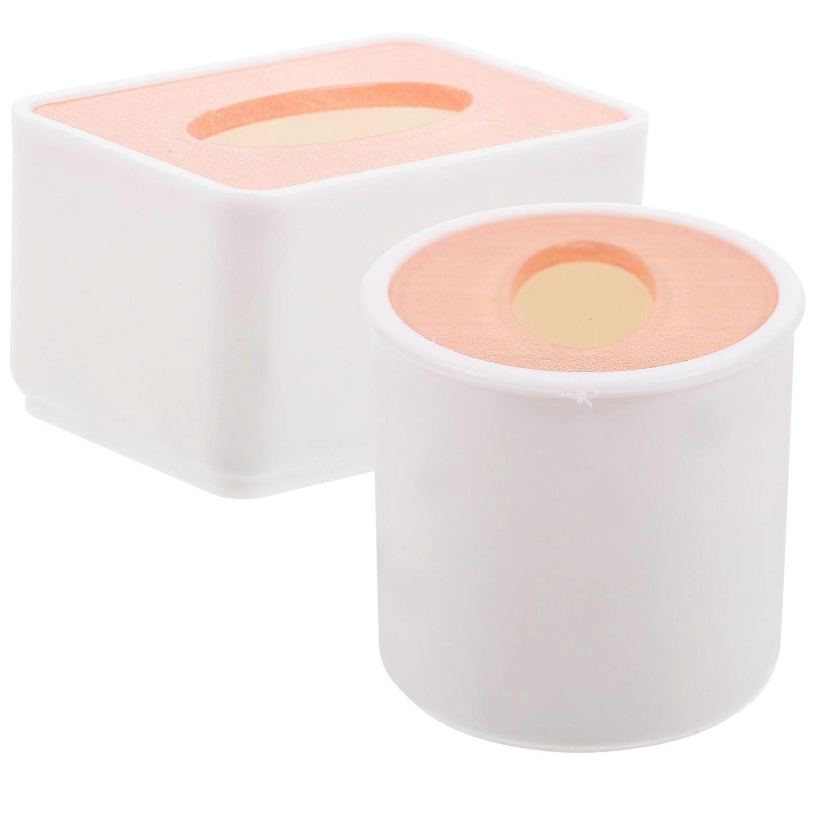 2Pcs Mini Tissue Box Miniature Tissue Box Model Miniature Decor Dollhouse Accessory