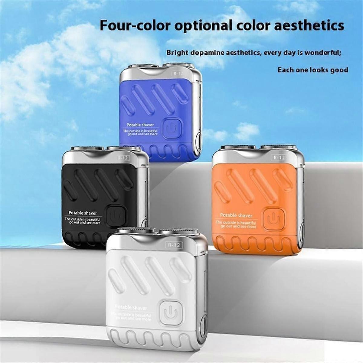 Beard Shaver Rechargeable Electric Shaver Double Ring Magnetic Cutter, Mini Electrict Shaver Travel