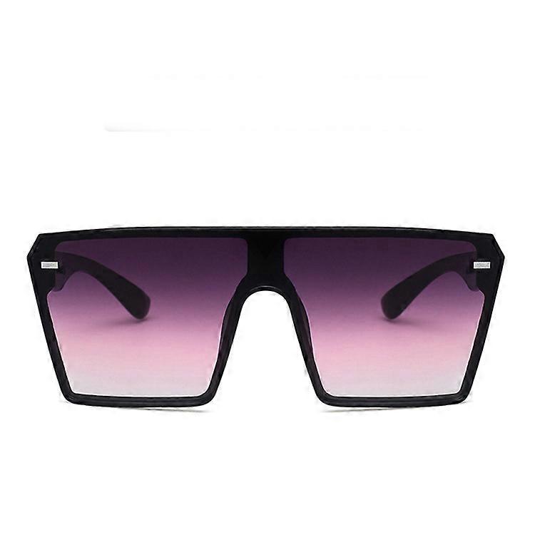 2023 Mode Oversized Lunettes de soleil carrées Rétro Dégradé Big Frame Lunettes de soleil pour femmes One Piece Gafas Shade Mirror Clear Lens