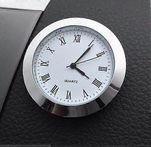 Round Clock Insert with Roman Numerals - Mini Clock for Silver Bezel