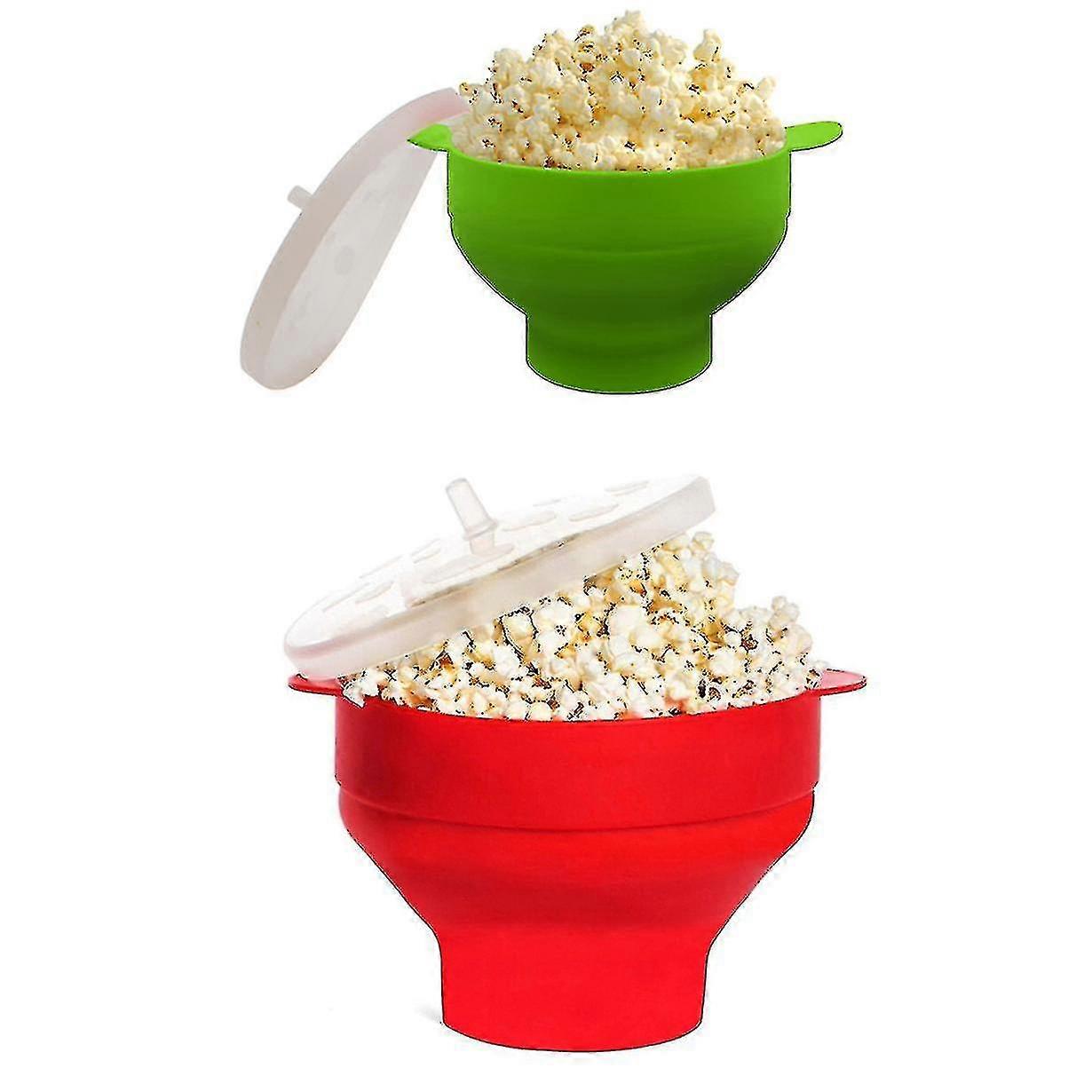 Popcorn Microwave Foldable Kitchen Diy Popcorn Bucket Bowl Maker With Lid