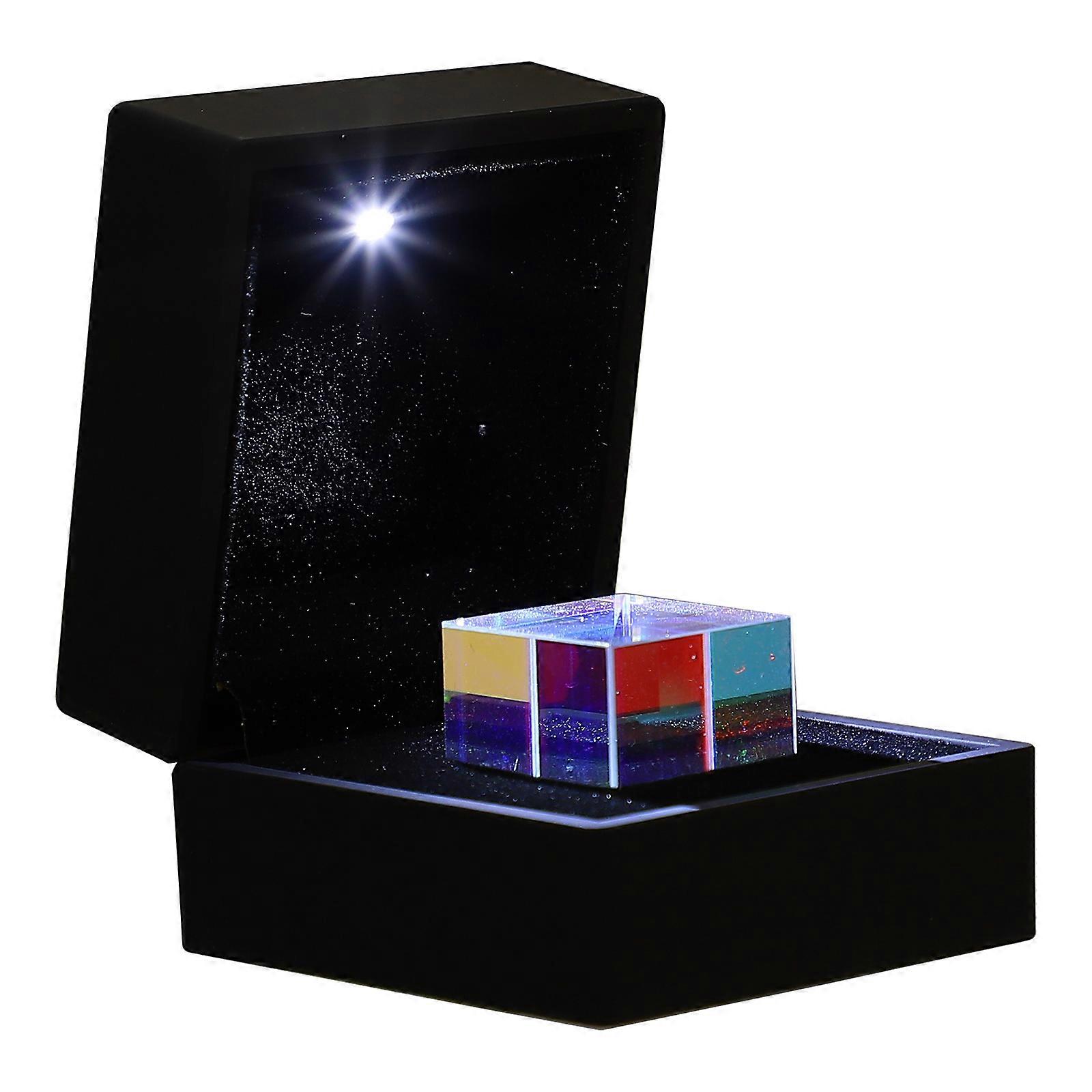 Home Decorations Square Cube Prism Rgb Dispersion Cube Multi- Color Physics Toy Science Education Supplies