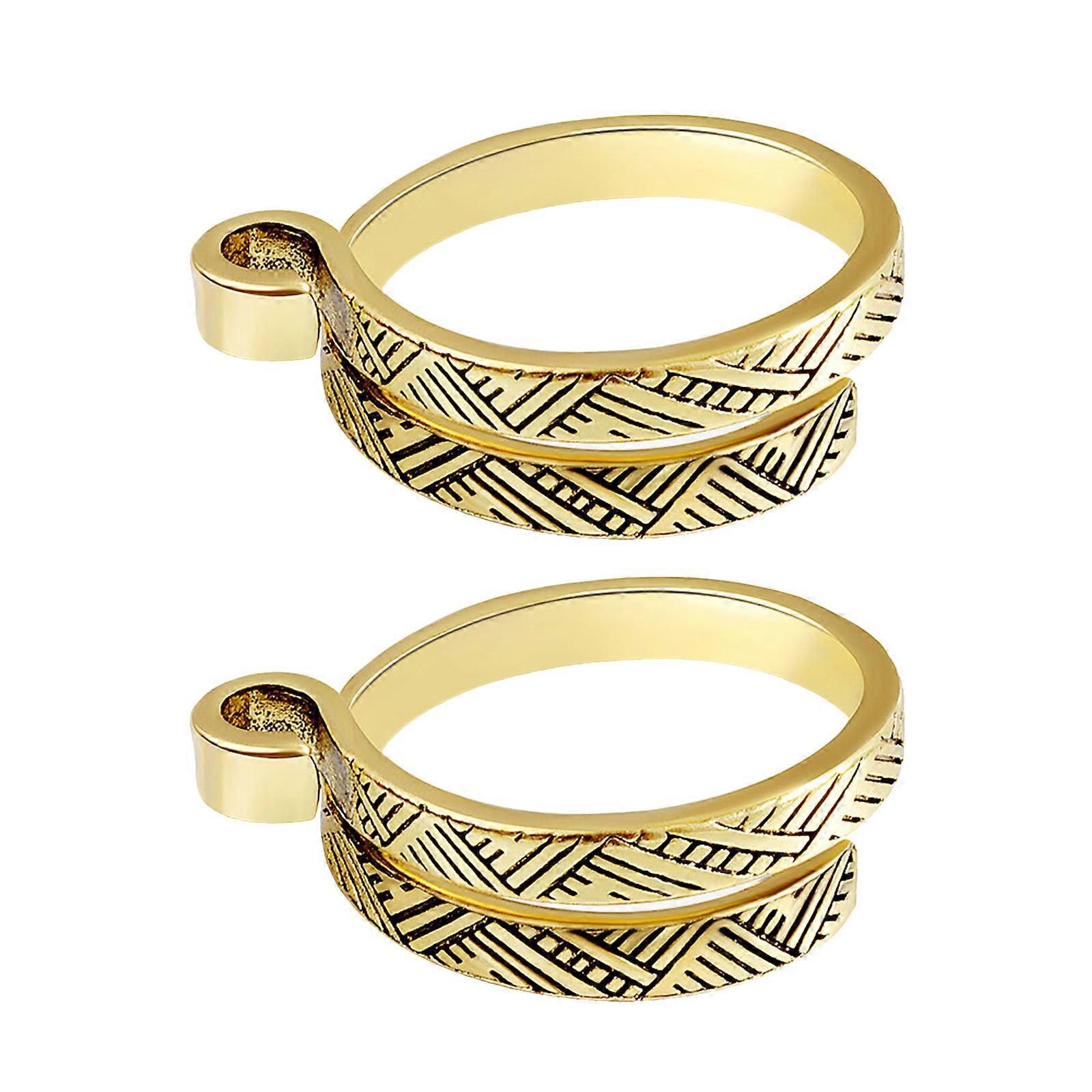 Best Seller Crochet Finger Ring, 2Pcs/Set Adjustable Crochet Tension Ring Open Yarn Guide Finger Clip
