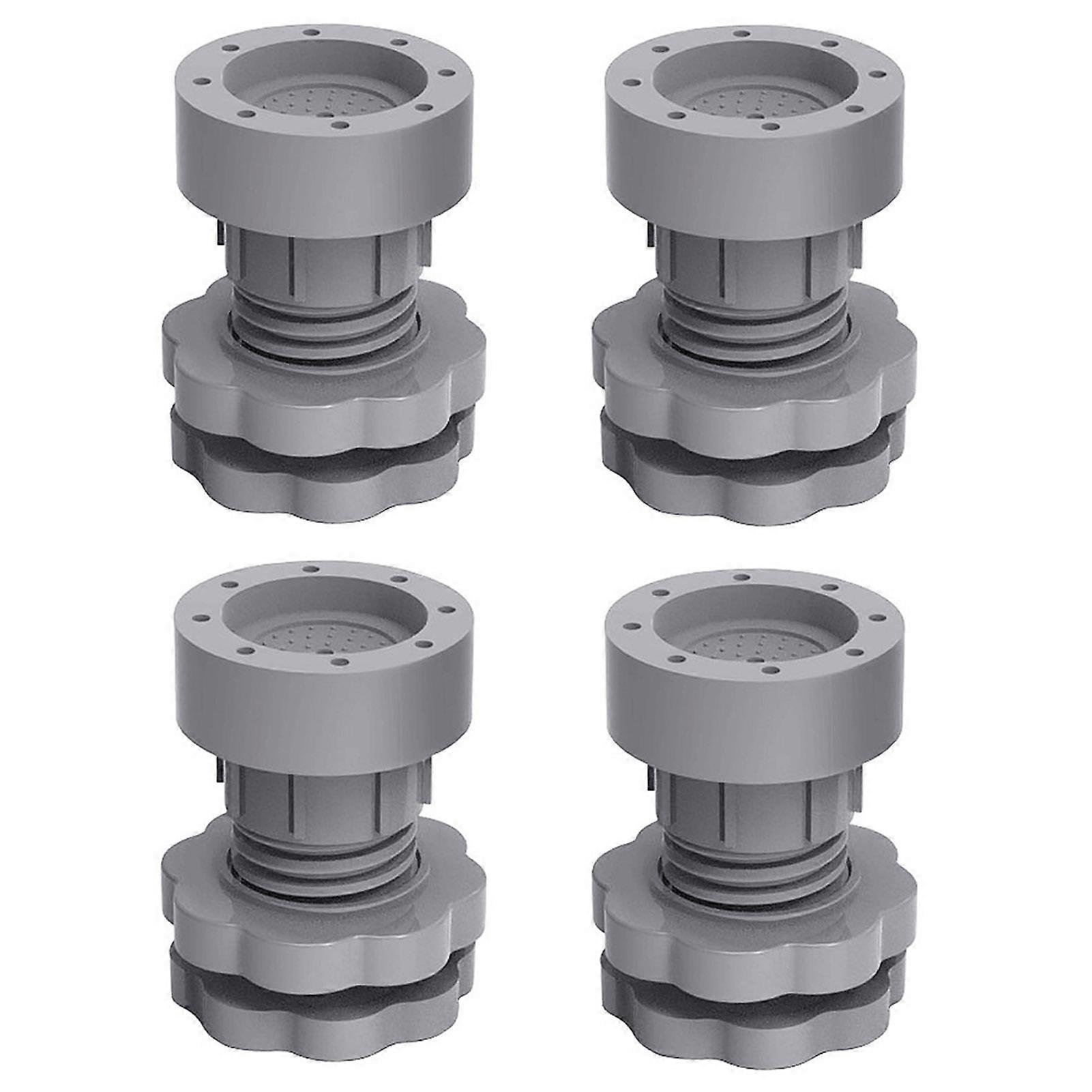 4 Pcs Washing Machine Anti Vibration Foot Pads Adjustable Height Anti-skid Shock Absorption Noise Cancelling Vibration Absorber Washer Rubber Leveling