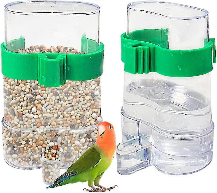 Automatic Waterer, Automatic Bird Feeder, Plastic Bird Feeder, Parrot Bird Waterer, Transparent