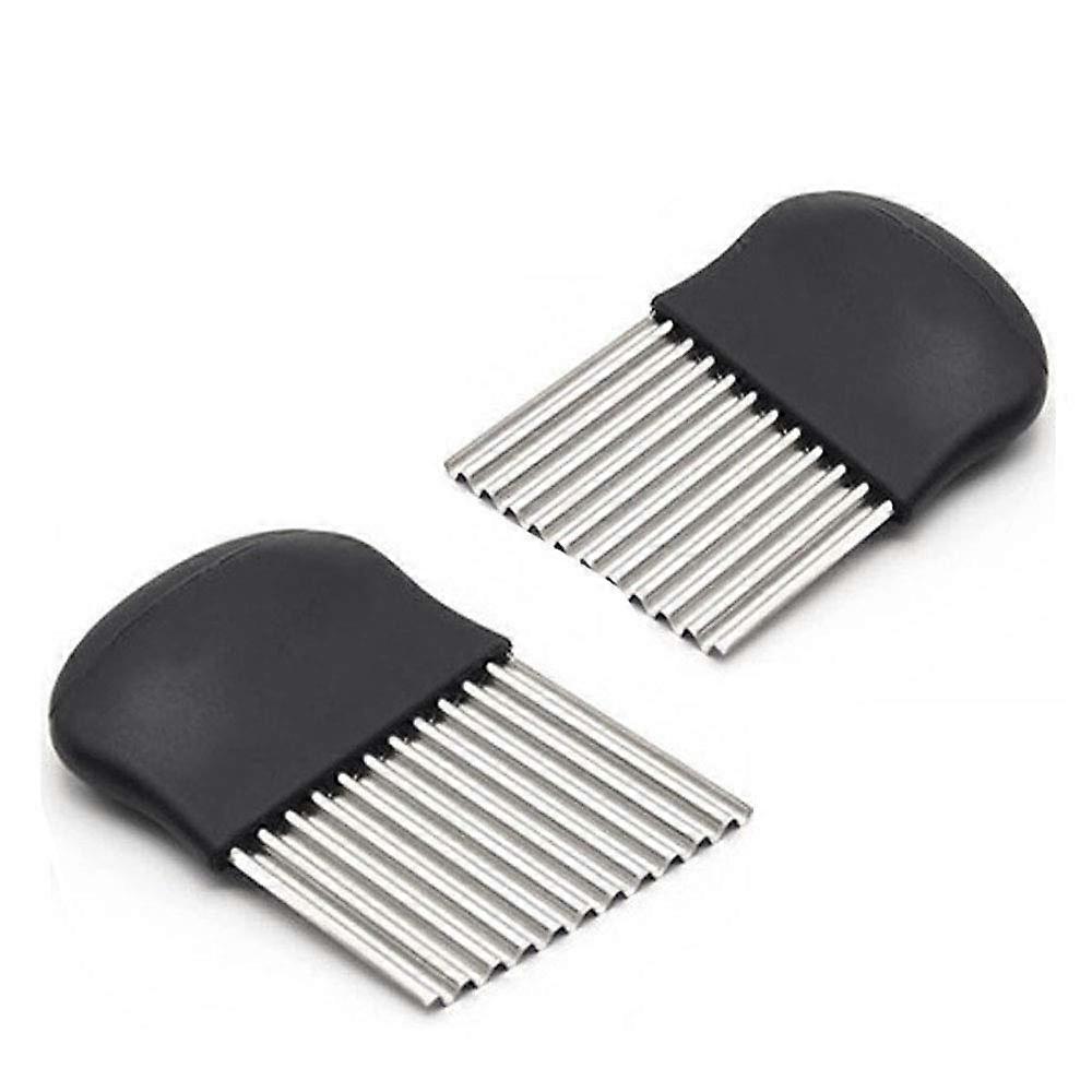 Crinkle Cutter, Pommes Frites Kartoffelhäcksler Obst Gemüse Wellenhäcksler Edelstahl Klingenschneidewerkzeug, 2er-Set
