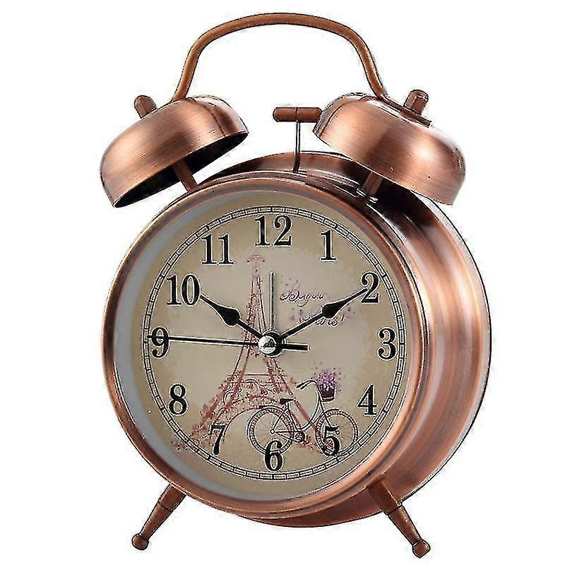 Retro Doppelklingel Schreibtisch Wecker Quarz Wecker mit Glockensignal Bettseite