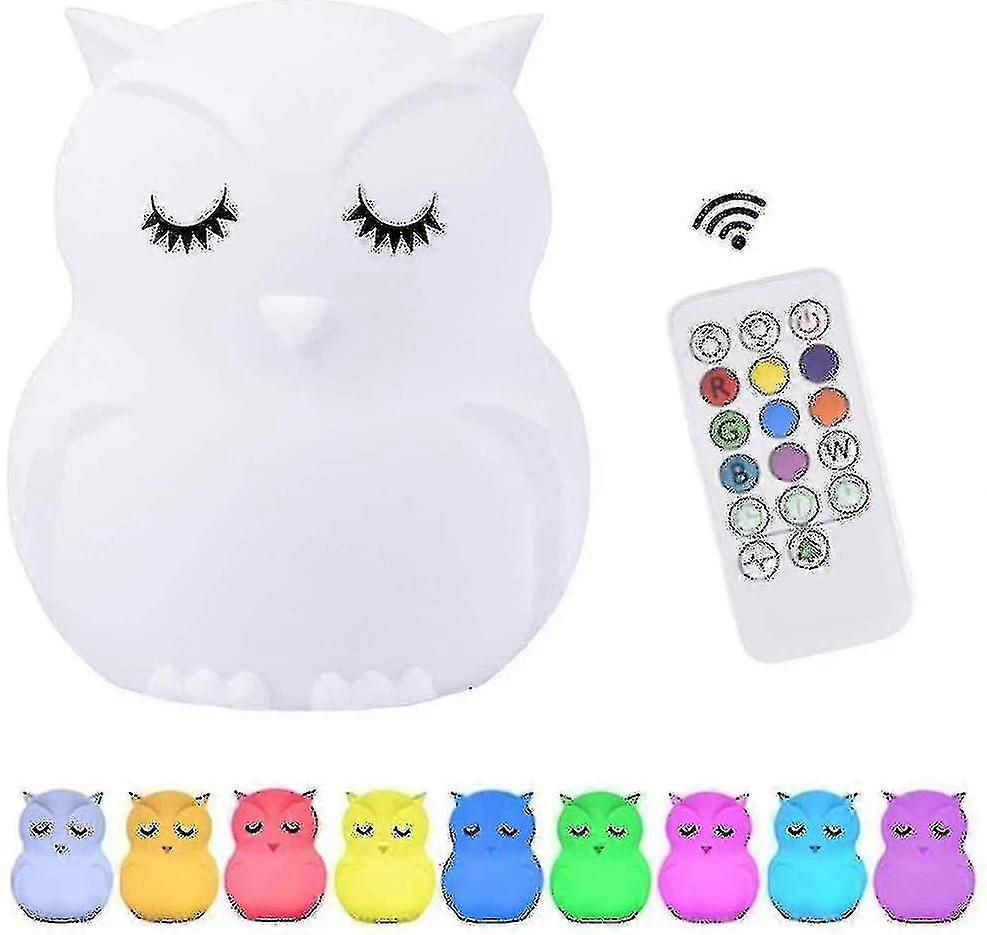 Led Owl Night Light Rechargeable Led With Touch Sensor & Remote Control