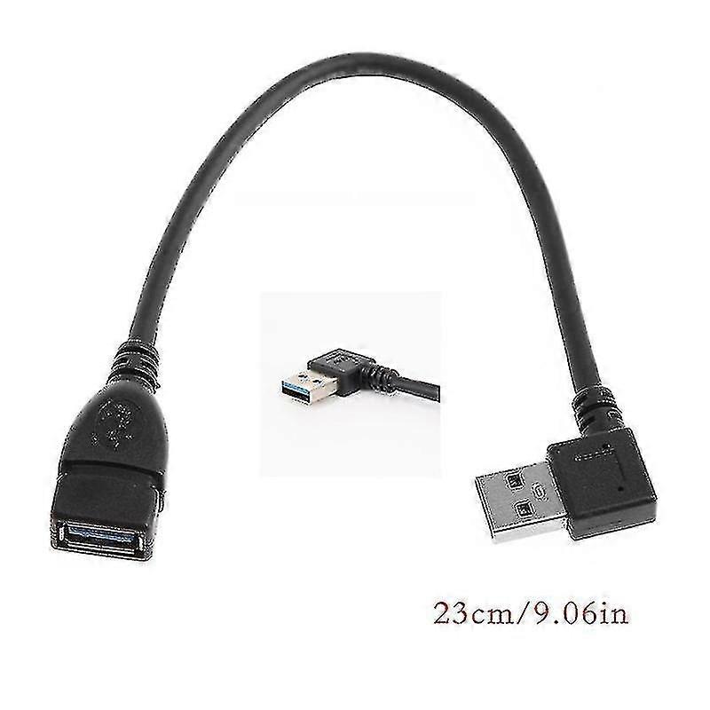 Usb 3.0 A Left/right Angle 90 Degree Male To Female Adapter Cable Extension Cord
