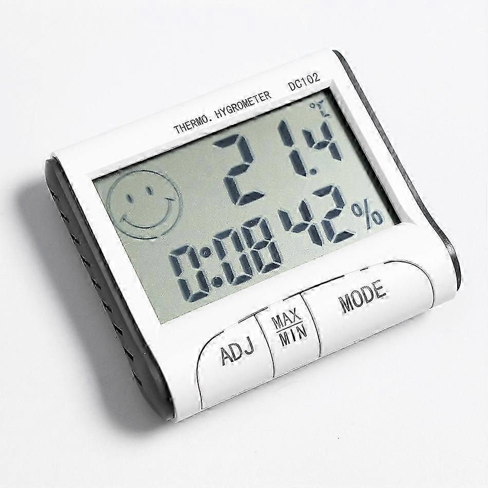 LCD Digital Humidity Meter Indoor Warm Thermometer Hygrometer Clock Temperature