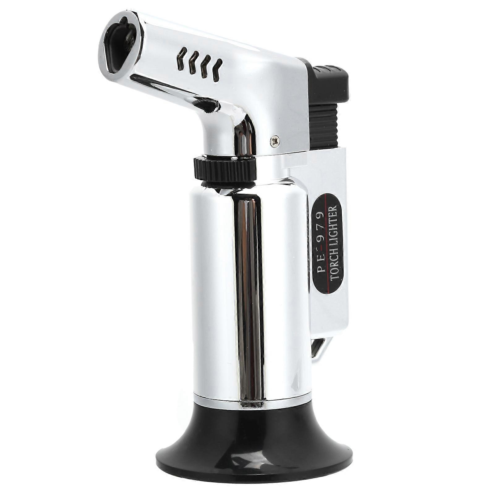 Barbecue Torch Portable Triple Flame Cigarette Lighter Kitchen Cooking Baking AccessorySilver