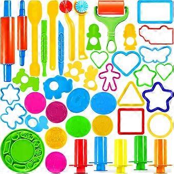 44 Pieces Play Dough Accessories Set for Kids, with Various Plastic Molds, Rolling Pins, Cutters for Toddlers Girls Boys