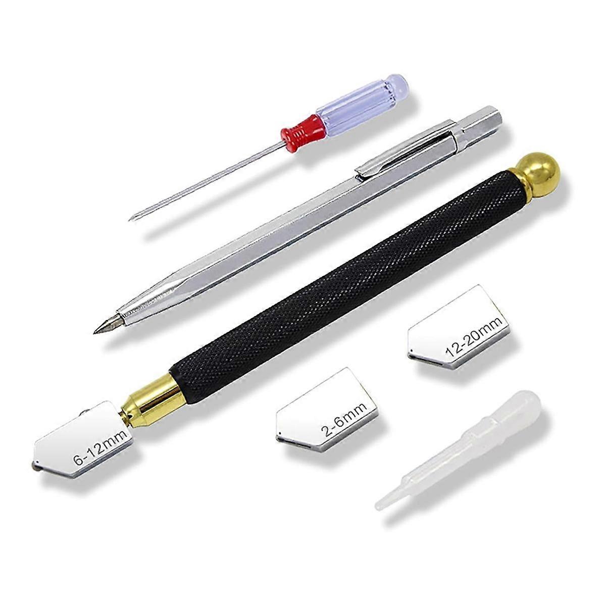 سكين قطع الزجاج 2 مم -20 مم ، سكين قطع زجاجي من السبائك ، قلم نقش ونقش سبائك ، للزجاج / الفسيفساء / الحرف اليدوية