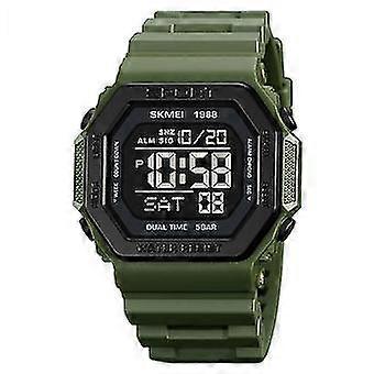 Unleash Your Style with our Sleek Round Design Men's Watch - Dual Time, Night Light, Waterproof, Multi-Functional, and Countdown Timer