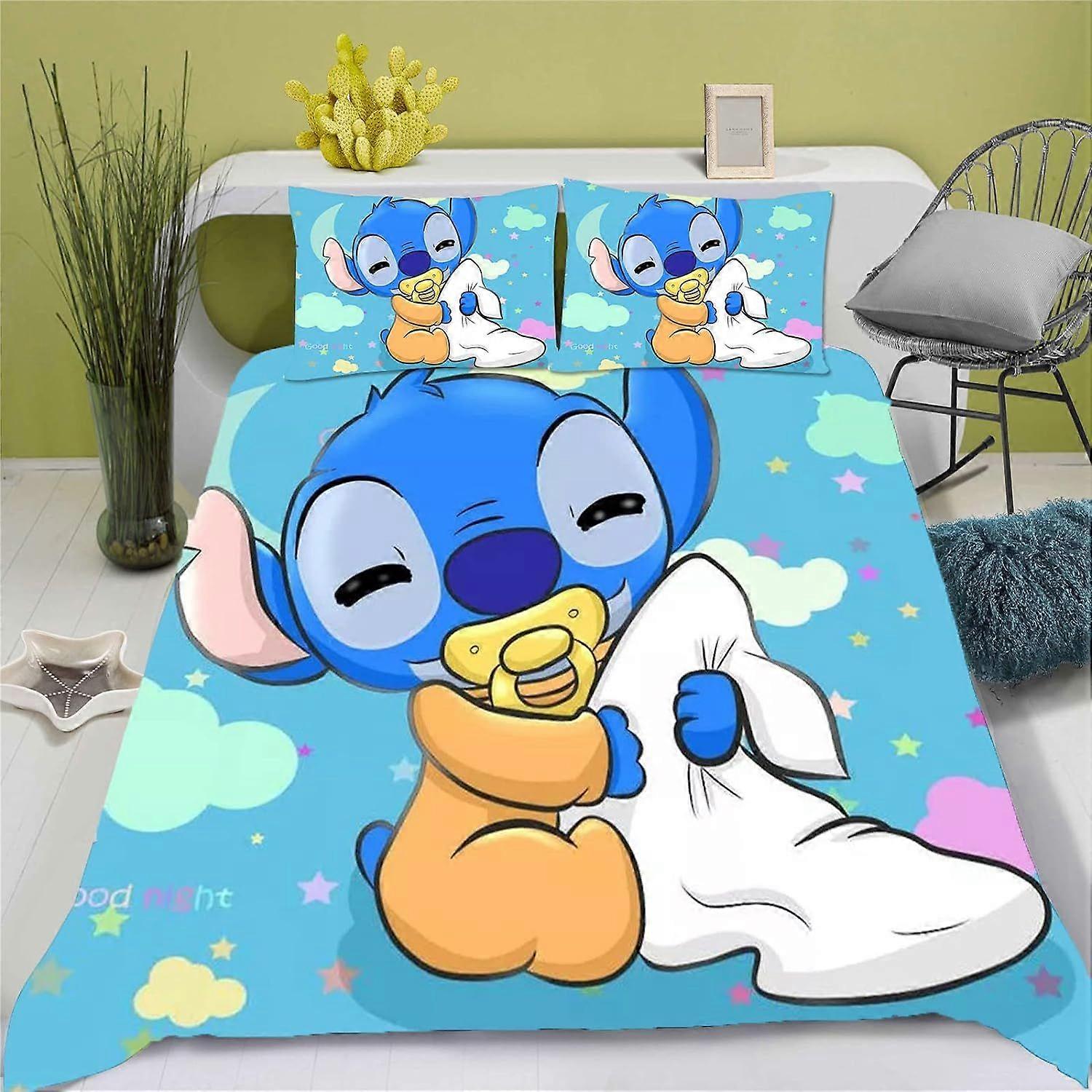 Lilo & Stitch Children's Bedding Set D Cartoon Design Multicolor