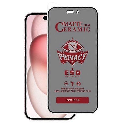 For iPhone 15 Full Coverage Privacy Ceramic Film