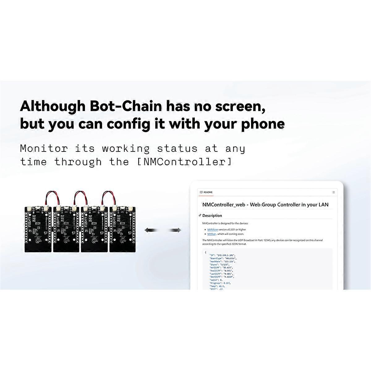 NM-Bot-Chain NMMiner Lucky BTC Solo Lottery Miner 120KH/S Higher Nerdminer V2 ESP32S3 Chain One By