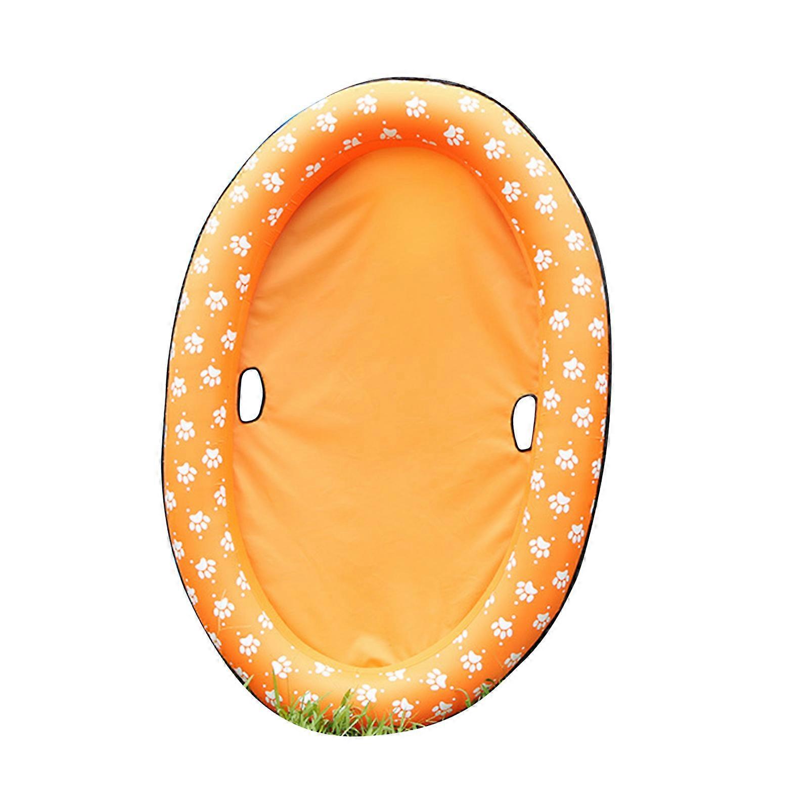 Dog Float for Pool Inflatable Dog Swimming Float for Puppies Floating Raft for Pool/Travel/Summer Supplies  orange