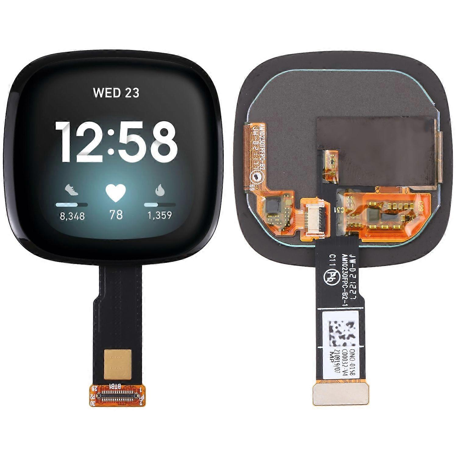 For Fitbit Versa 3 Black TouchScreen Display LCD Complete Unit Touch Panel