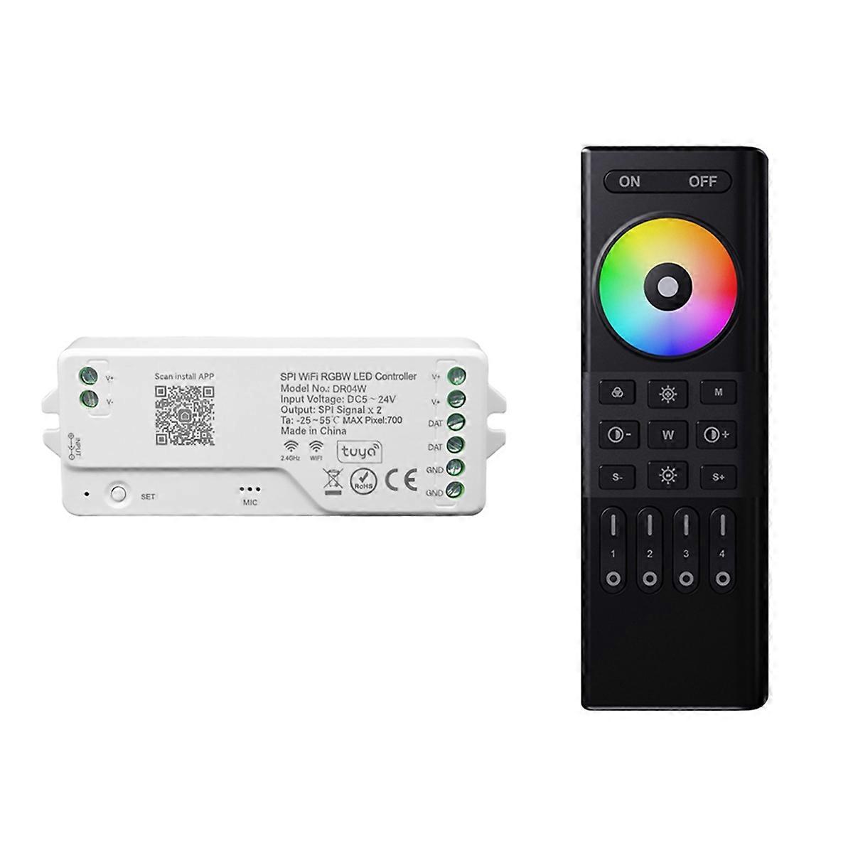 Tuya Wifi LED Controller RGB IC LED Controller Set RF Remote Tuya APP Work for WS2811 WS2812B WS281