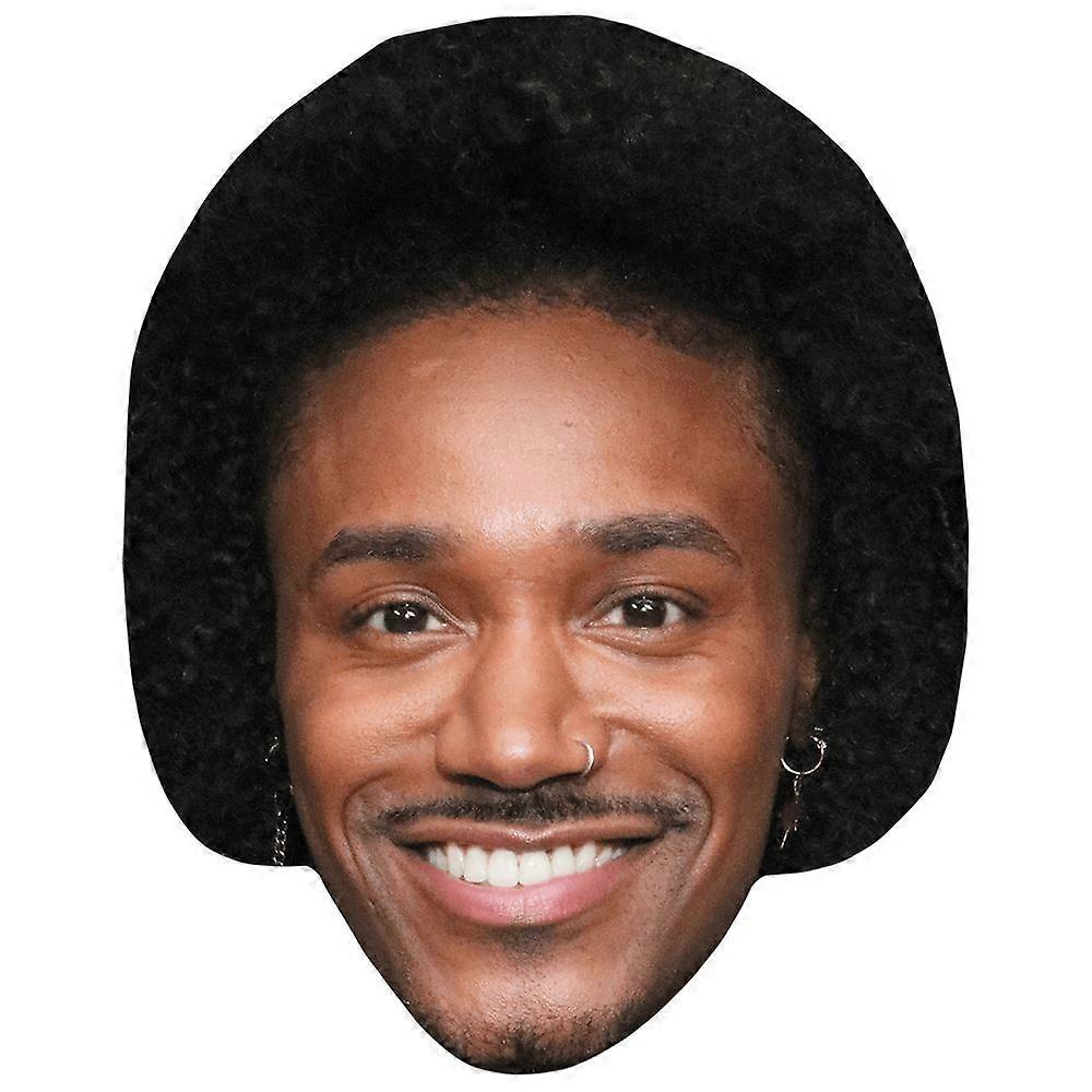 Dewayne Perkins (Afro) Celebrity Mask, Flat Card Face