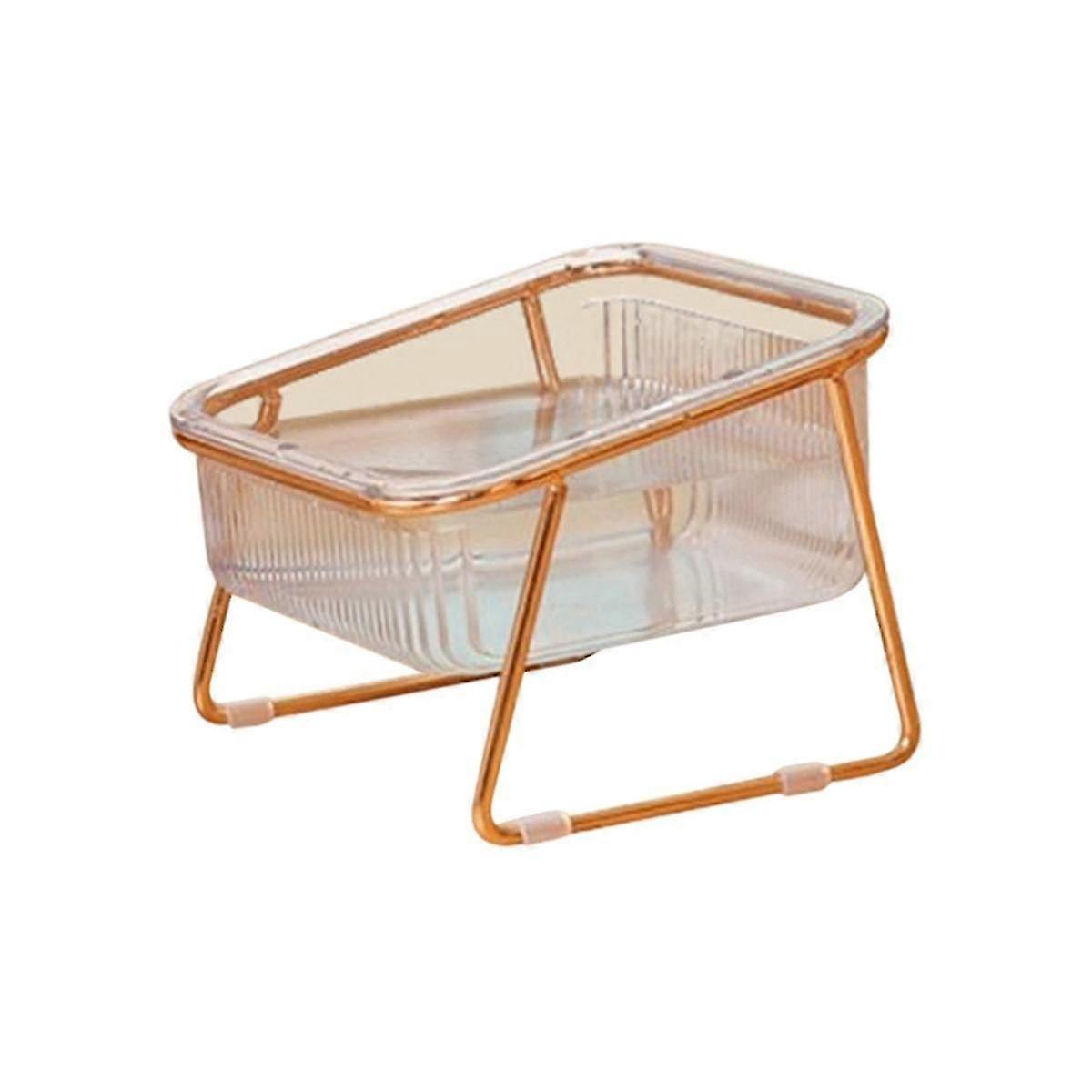 وعاء واحد للحيوانات الأليفة شفاف عالي القدم وعاء القط شرب الماء طعام القطط مع الوقوف المرتفع المياه المغذية وعاء الإمدادات