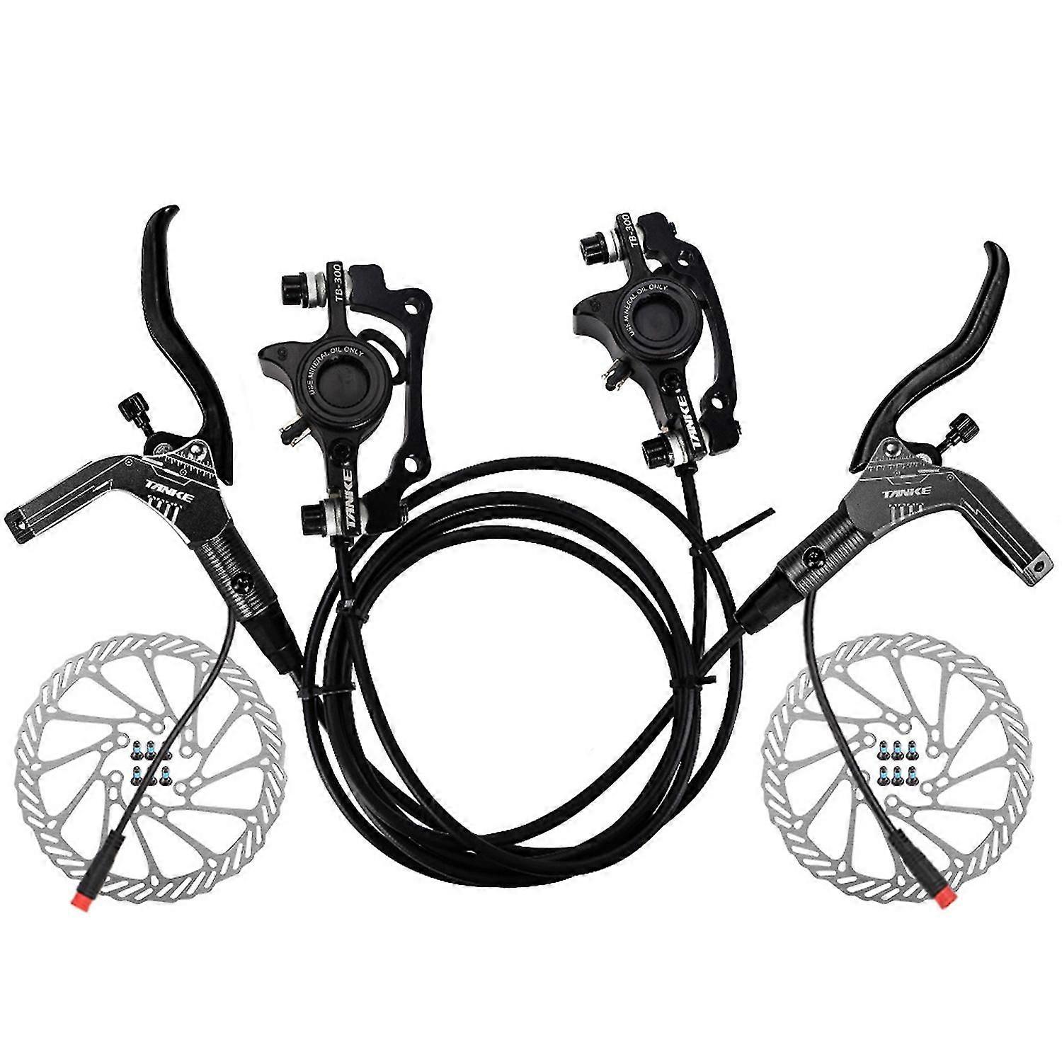 160mm Rotorlu E-Bike Hidrolik Fren Seti Ön ve Arka Hidrolik Disk Fren Kaliper Kolu E için