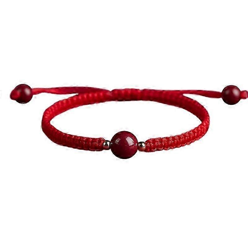 Stylish Red Rope Bracelet Round Beads Wrist Chain Adjustable Chinese Lucky Red Bangle Braided Rope Valentine s Day Gift