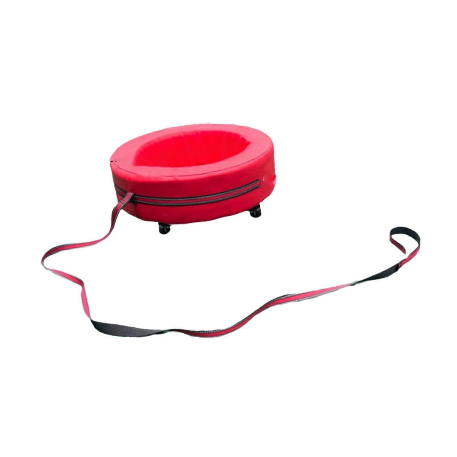 Kids Hand Pulled Cart Interactive Toy for Sports Playground Group Activities Red