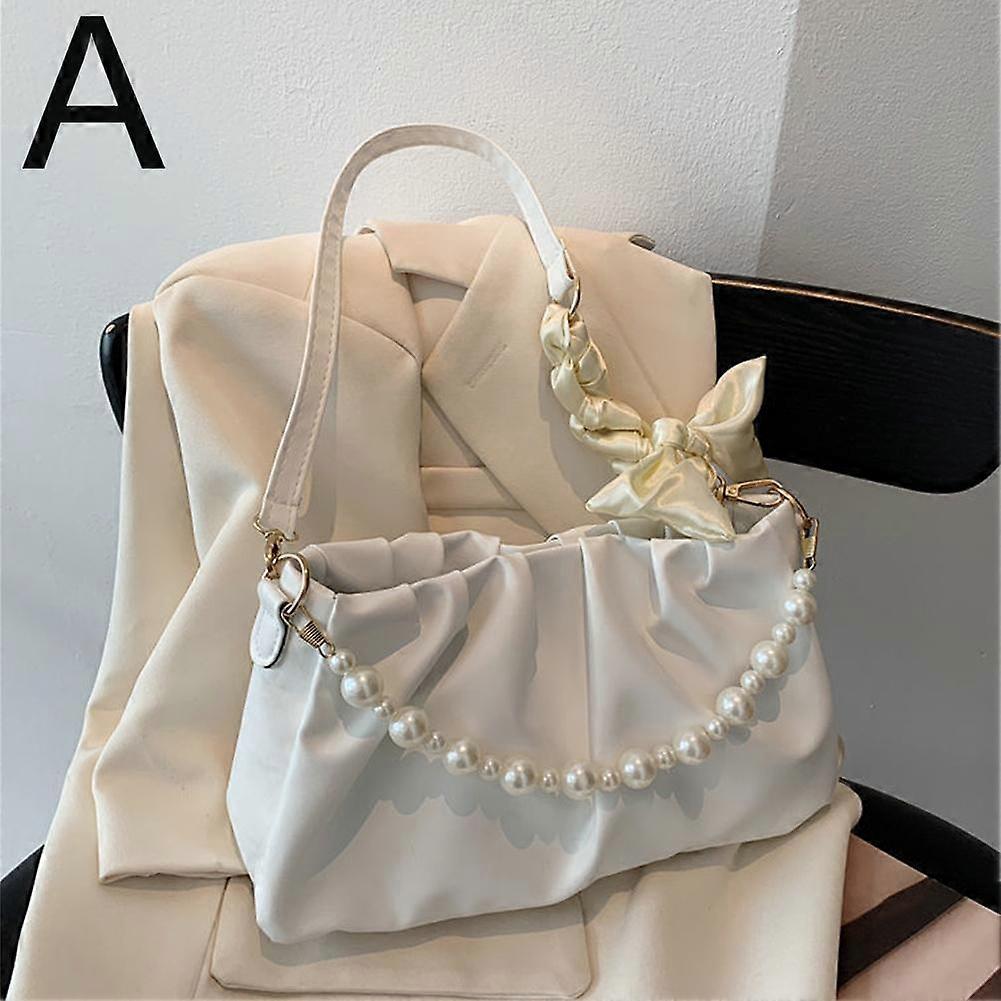 Women's Cloud Patterned Pearl Chain Single Shoulder Diagonal Cross Bag