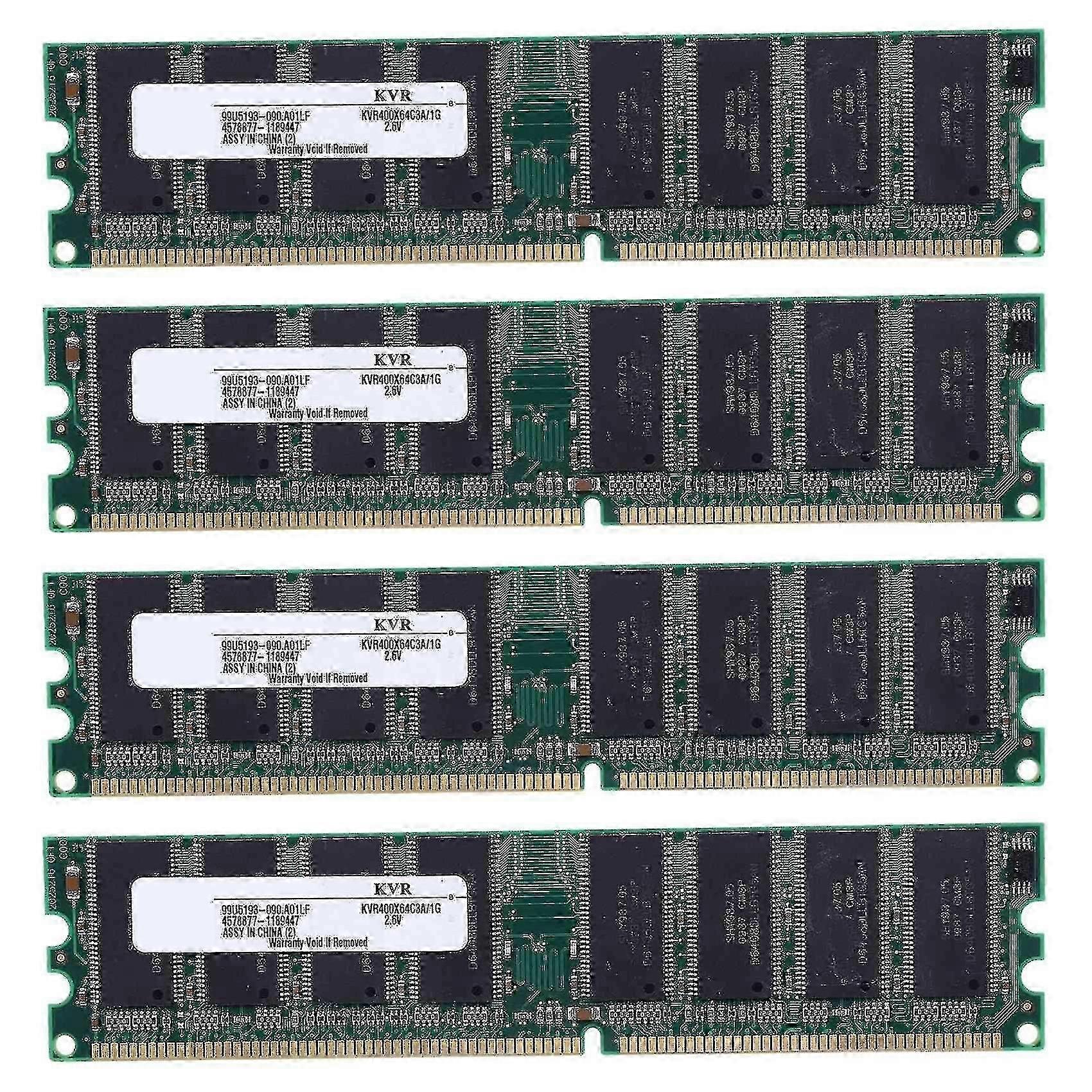 4x 2.6v Ddr 400mhz 1gb Memory 184pins Pc3200 Desktop For Ram Cpu Gpu Apu Non-ecc Cl3 Dimm