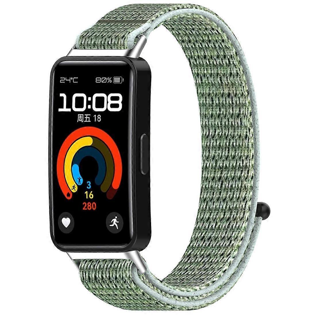 Nylon Loop Hook and Loop Fastener Watch Band For Huawei Band 10 / 9 / 8