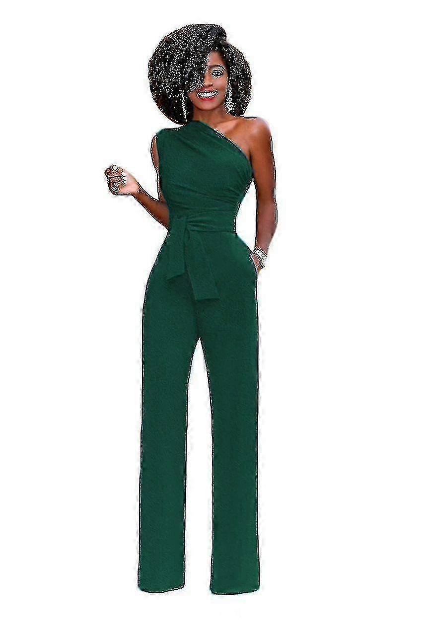 Yaz için Bayan Tek Omuzlu Kolsuz Tulum