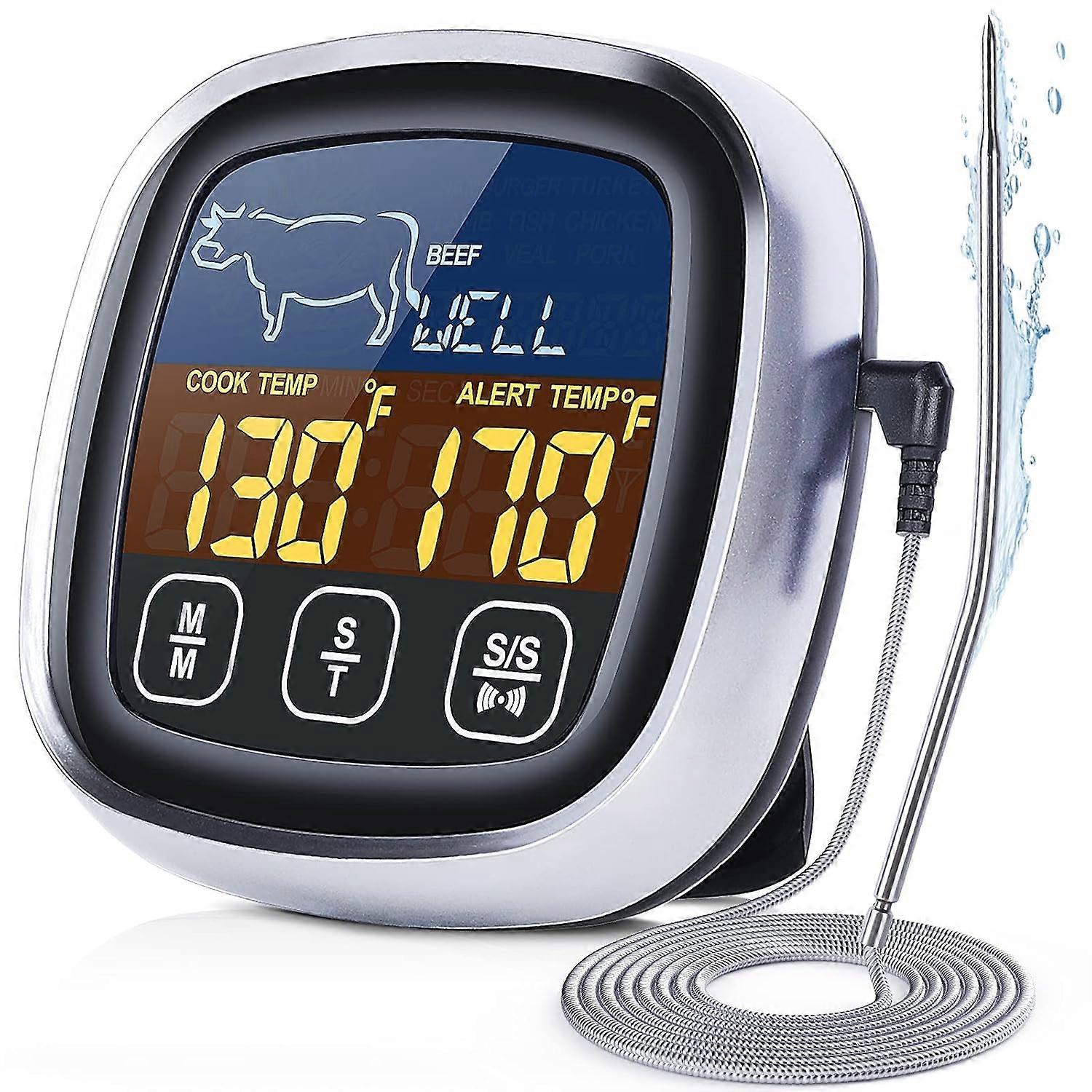Meat Thermometer, Touchscreen LCD, Kitchen Timer
