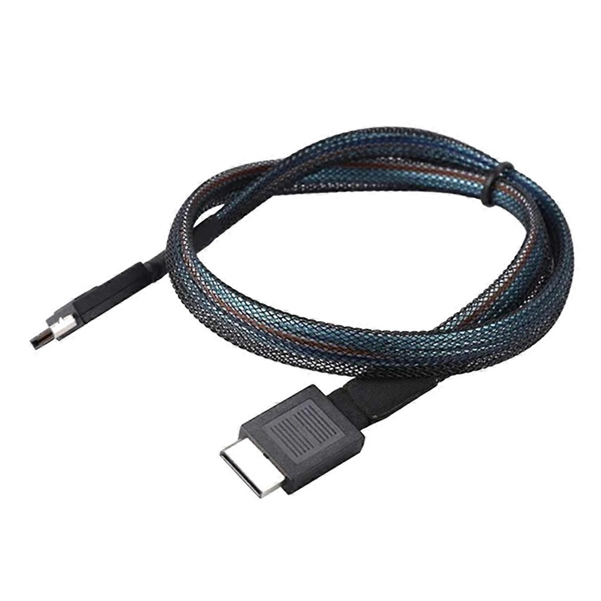 PCIE4.0 MINI SAS Cable 24Gbps Oculink Data Extension Cable SFF-8611 to SFF-8611 Server Data Transfe
