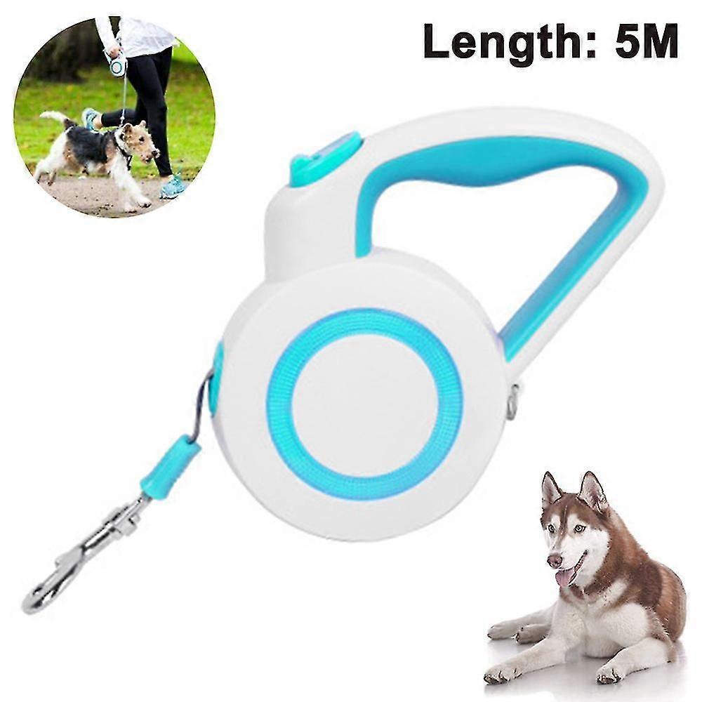 Retractable Dog Leash, 360 Tangle-free Heavy Duty Reflective Walking Dog Leash Ribbon With Anti-slip-blue