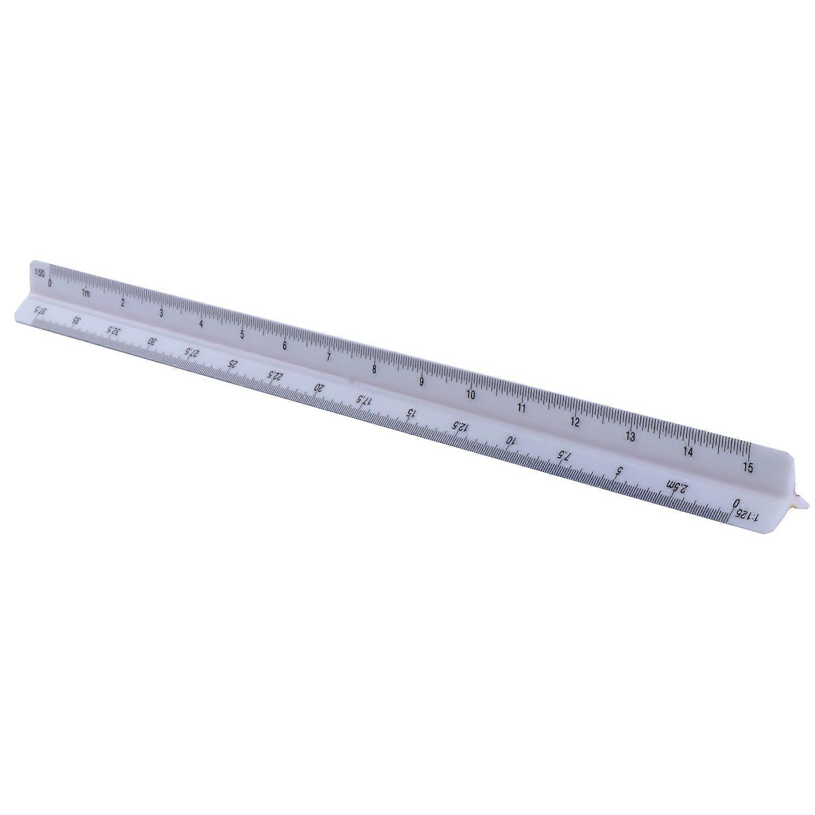 12Inch Triangular Engineer Scale Ruler, Metric Scale 1:20, 1:25, 1:50, 1:75, 1:100, 1:125 for Engineering Drafting  61130 small scale