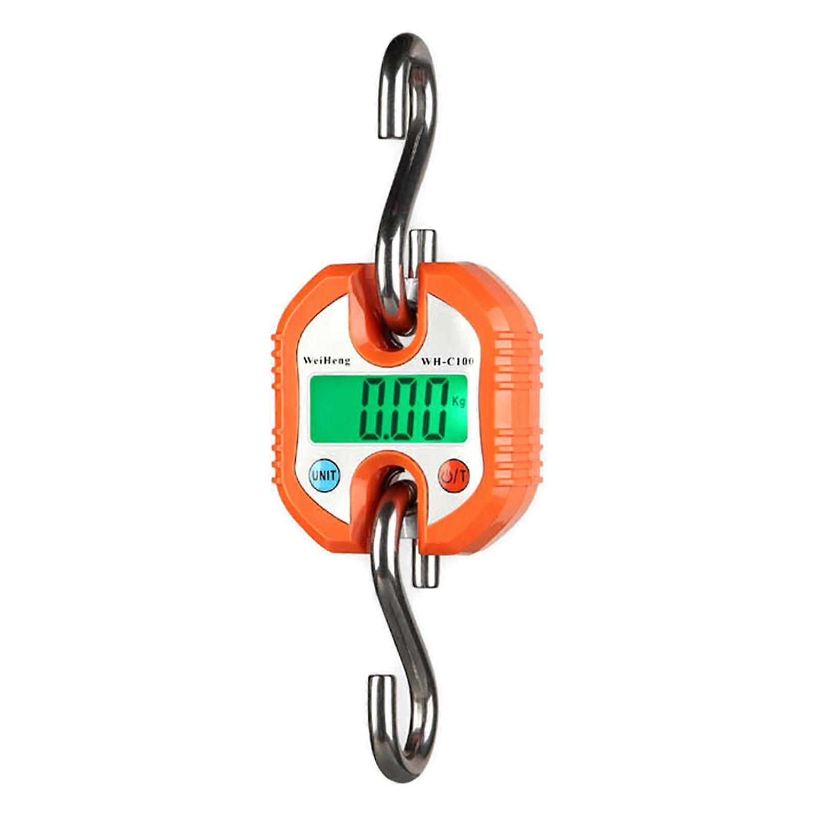 Elettronica digitale portatile per la bilancia dei pesi da pesca Appesa Bilancia digitale portatile con display LCD con retroilluminazione arancione