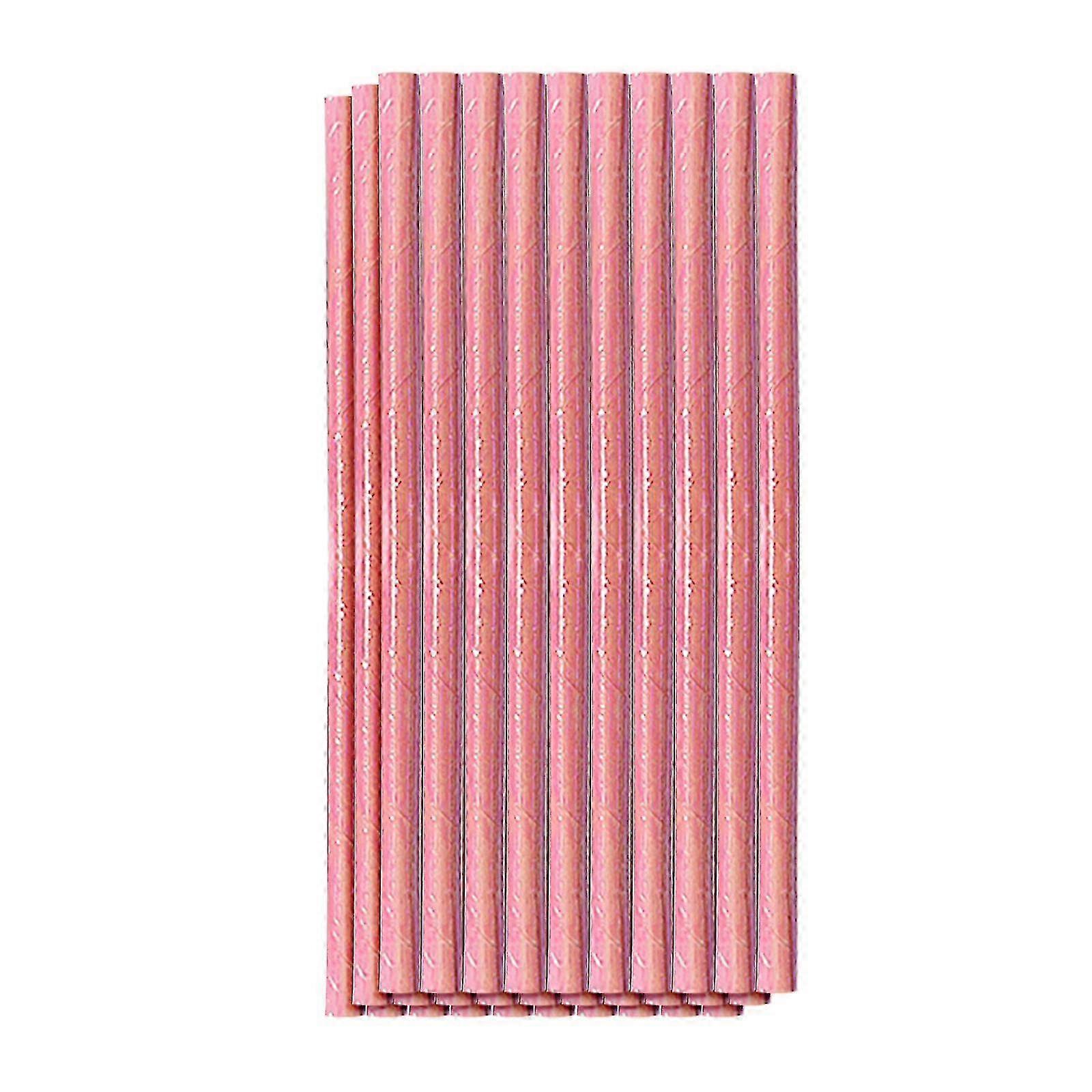 200 Biodegradable Paper Straws Eco-Friendly Disposable Colored Striped for Drinks